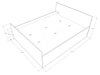 200x160. - Ágykeret BL betéttel lábvéggel méretrajz